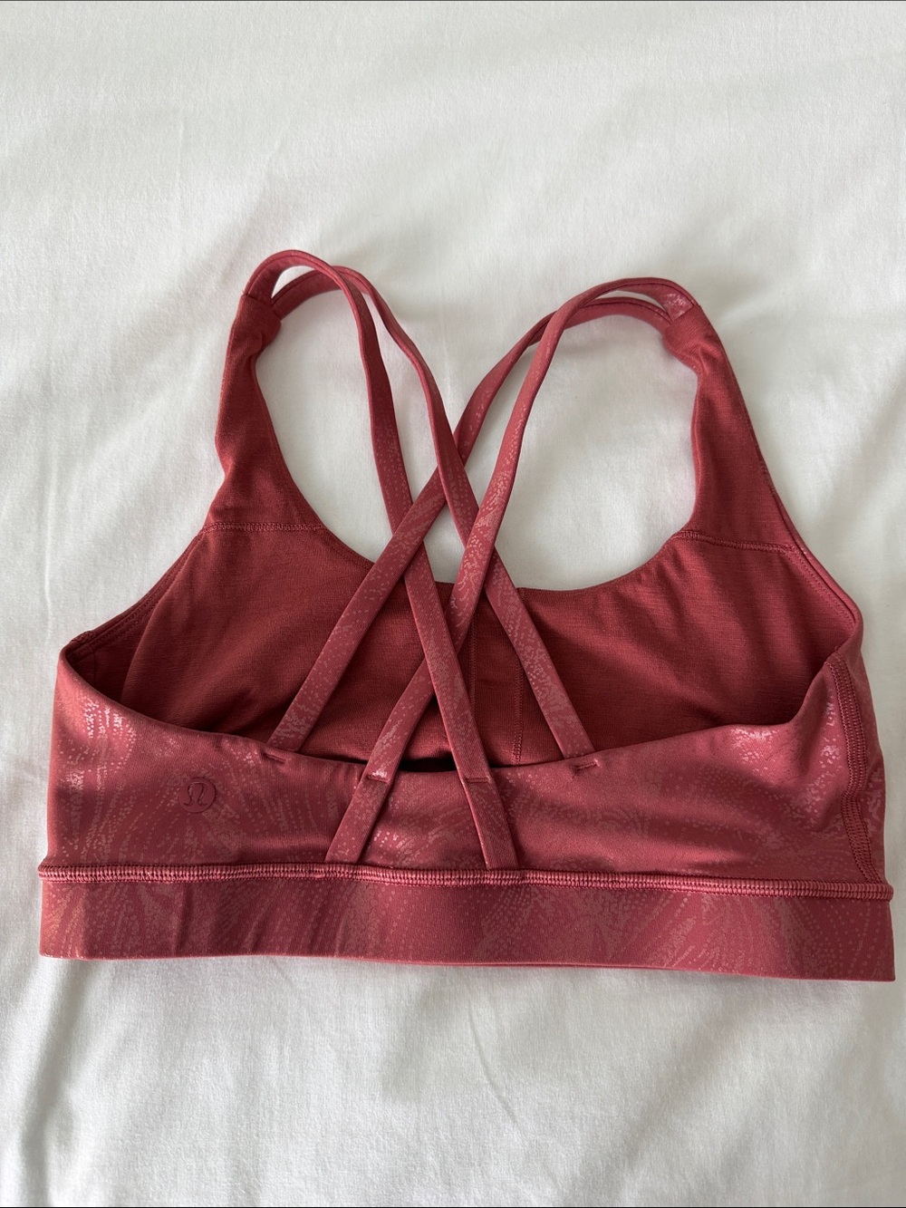 lululemon athletica Energy Bra Shiny Special Edition Size 6 Pink Rose